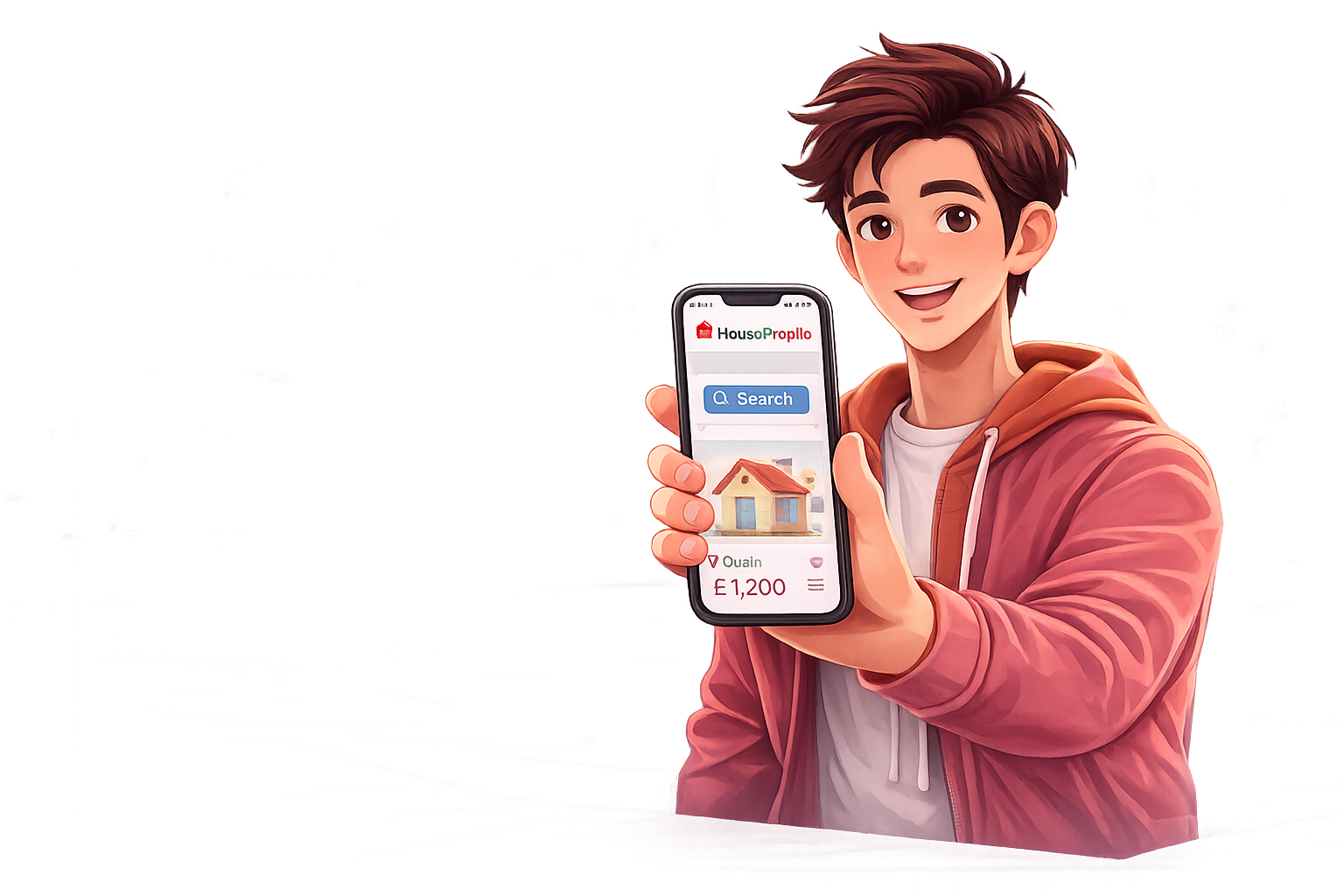 Tenant holding phone